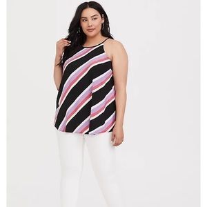 Torrid Multi Stripe Challis Goddess Tank